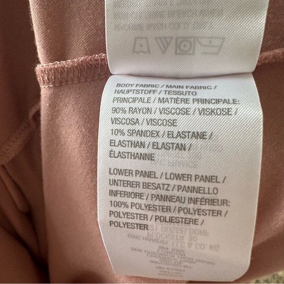 LOGO Lori Goldstein Mauve Sheer Tiered Long Sleeve Oversized Tunic Womens size S - Picture 7 of 7